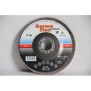 Круг лепестковый тарельчатый d125/22,2 А40 (плоский) (корунд)