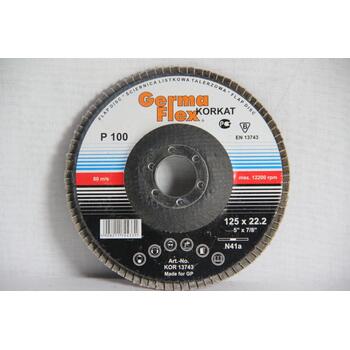 Круг лепестковый тарельчатый d125/22,2 А100 (плоский) (корунд)