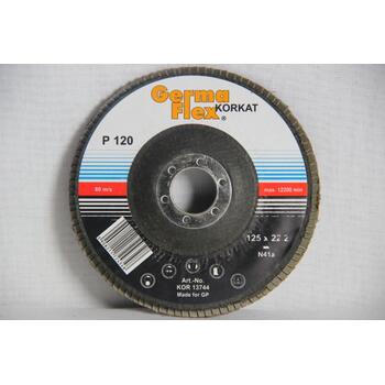 Круг лепестковый тарельчатый d125/22,2 А120 (плоский) (корунд)